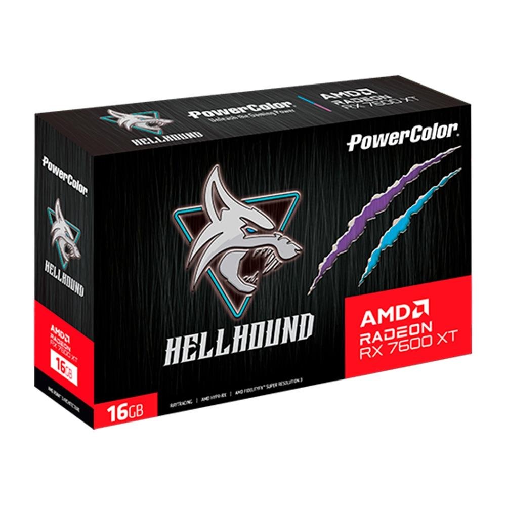 Placa de Vídeo RX 7600 XT Hellhound AMD | KaBuM!