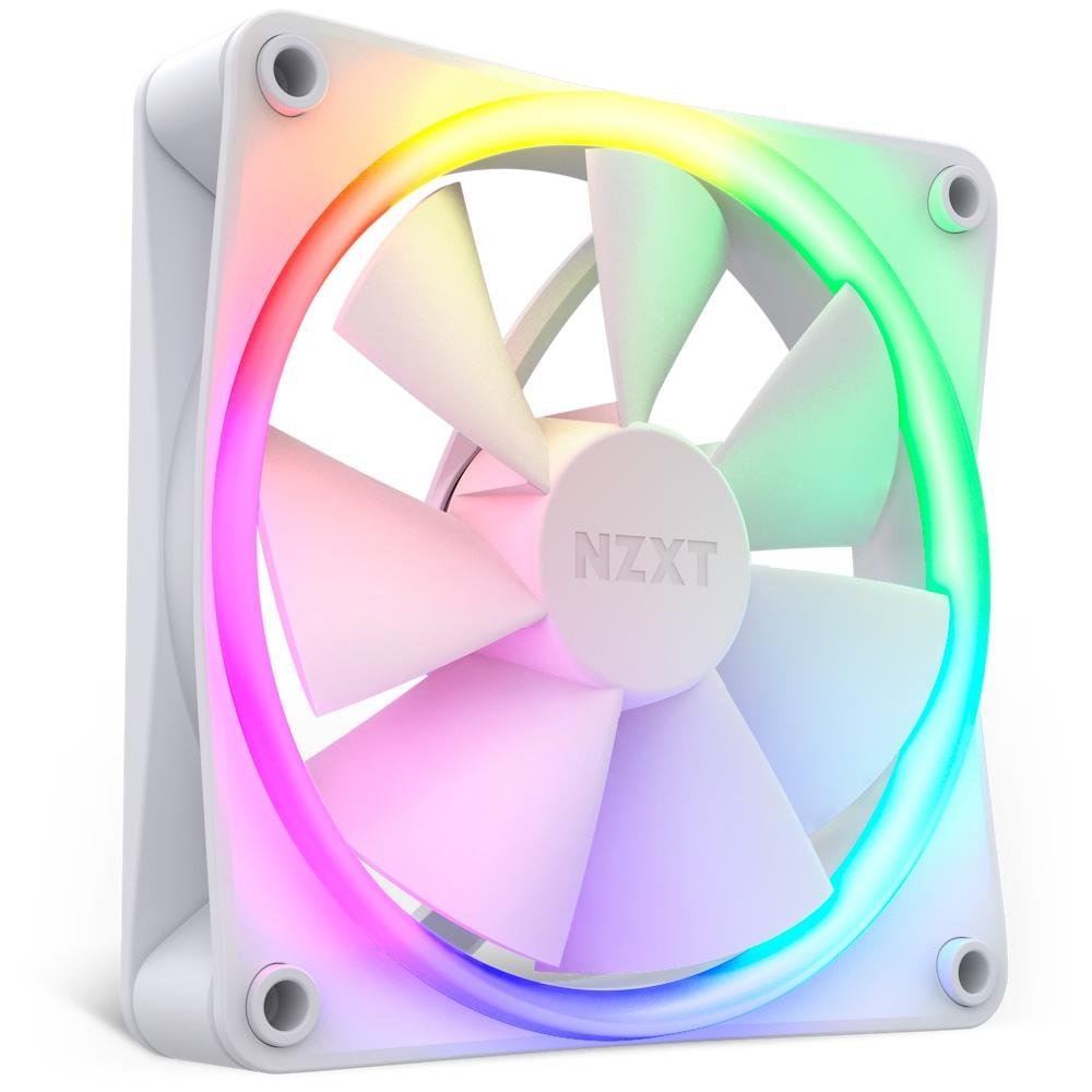 Ventoinha NZXT F120RGB, 120mm, Led RGB, Branco - RF-R12SF-W1