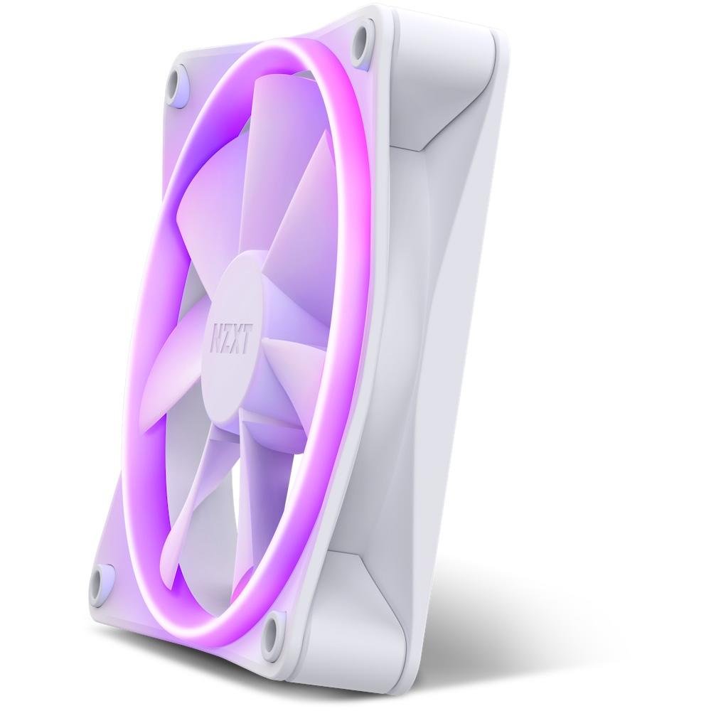 Ventoinha NZXT F120RGB, 120mm, Led RGB, Branco - RF-R12SF-W1