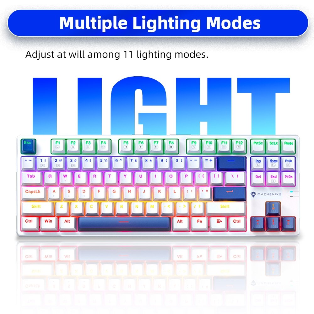 Teclado Machenike K500B-B87 RGB Switch Red | KaBuM