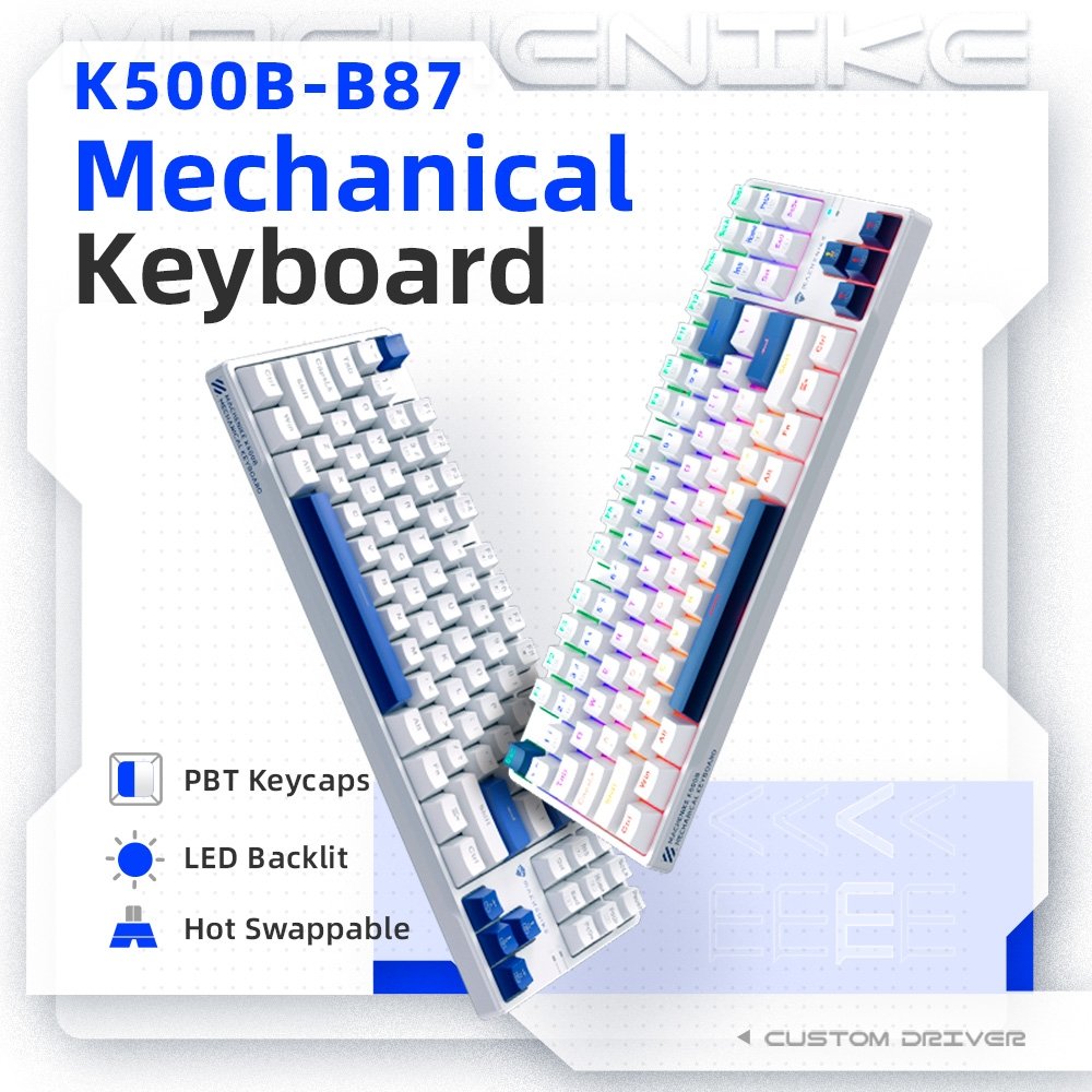Teclado Machenike K500B-B87 RGB Switch Red | KaBuM