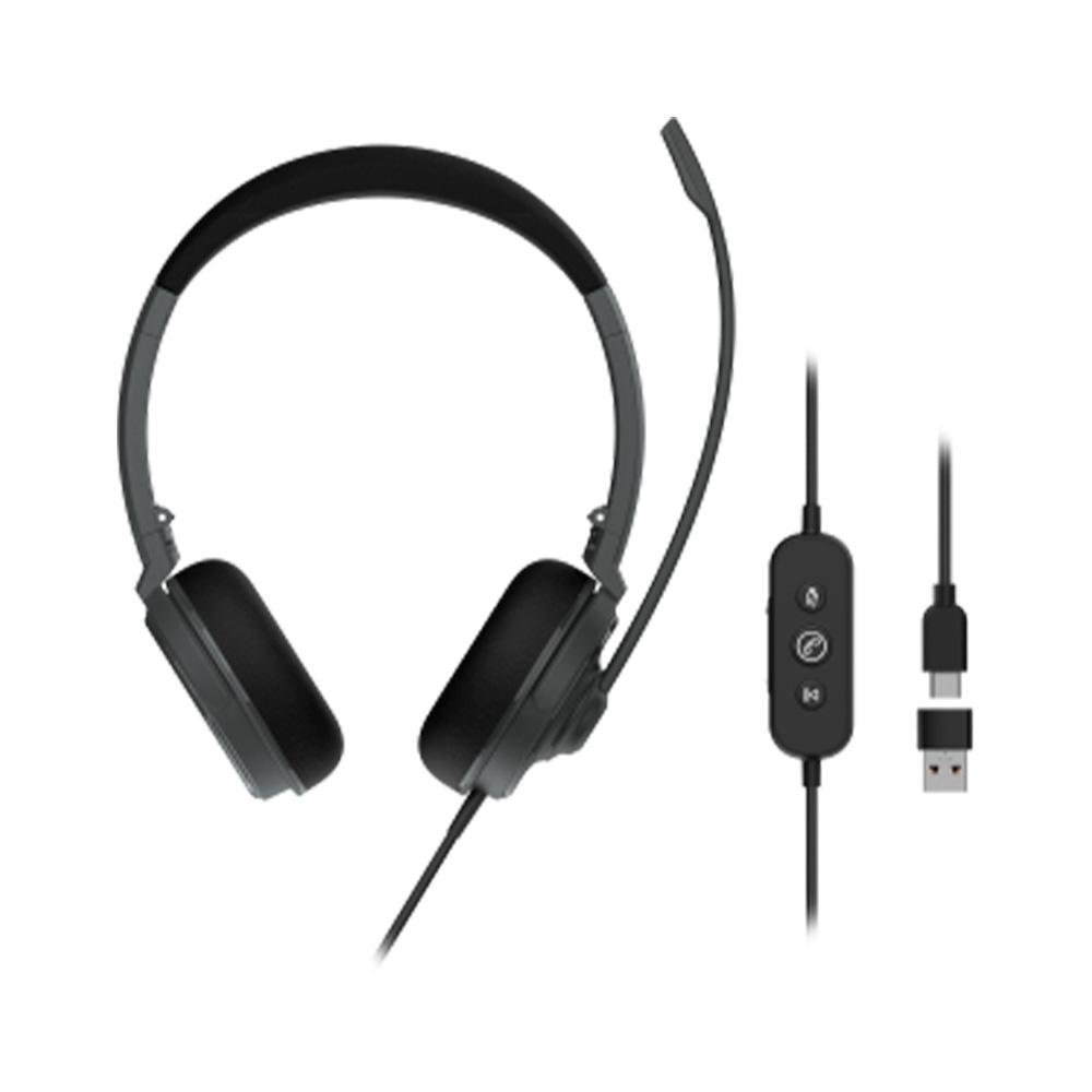 Headset Dahua, Controles de Áudio Integrado e Microfone, USB, Preto - VCS-ER200