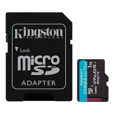 Cartão de memória Kingston microSD de 1TB Canvas Go Plus - 170MB/s, com adaptador - SDCG3/1TB