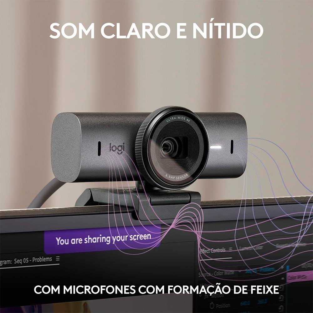 Webcam Logitech MX Brio Ultra HD 4K | KaBuM!