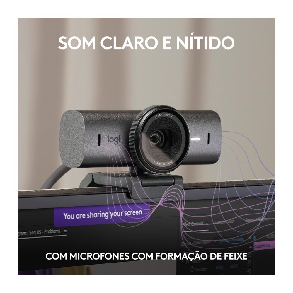 Webcam Logitech MX Brio Ultra HD 4K | KaBuM!