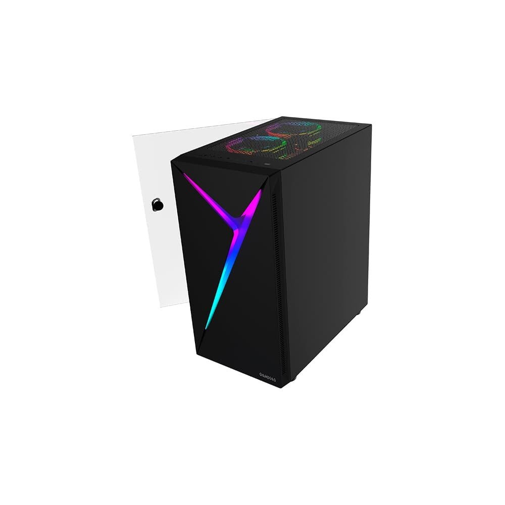 Gabinete Gamer Gamdias Argus E4 ELITE, Mid Tower, ATX, Lateral em Vidro Temperado, Sem FANs, Preto - ARGUS E4 ELITE