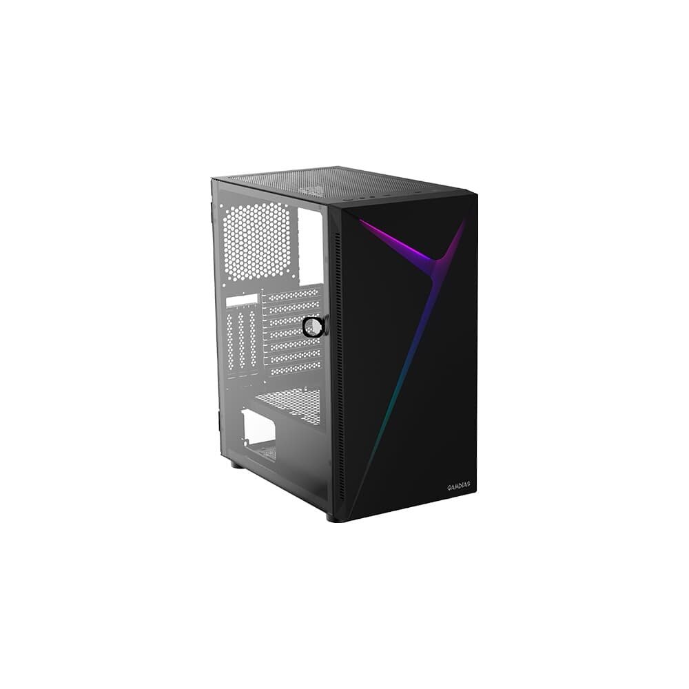 Gabinete Gamer Gamdias Argus E4 ELITE, Mid Tower, ATX, Lateral em Vidro Temperado, Sem FANs, Preto - ARGUS E4 ELITE