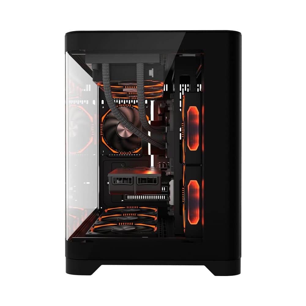 Gabinete Gamer Liketec Madness, Mini Tower, M-ATX, Lateral e Frontal em Vidro Temperado, Sem FANs, Preto - LC-CB3X2-MADNESS-2072