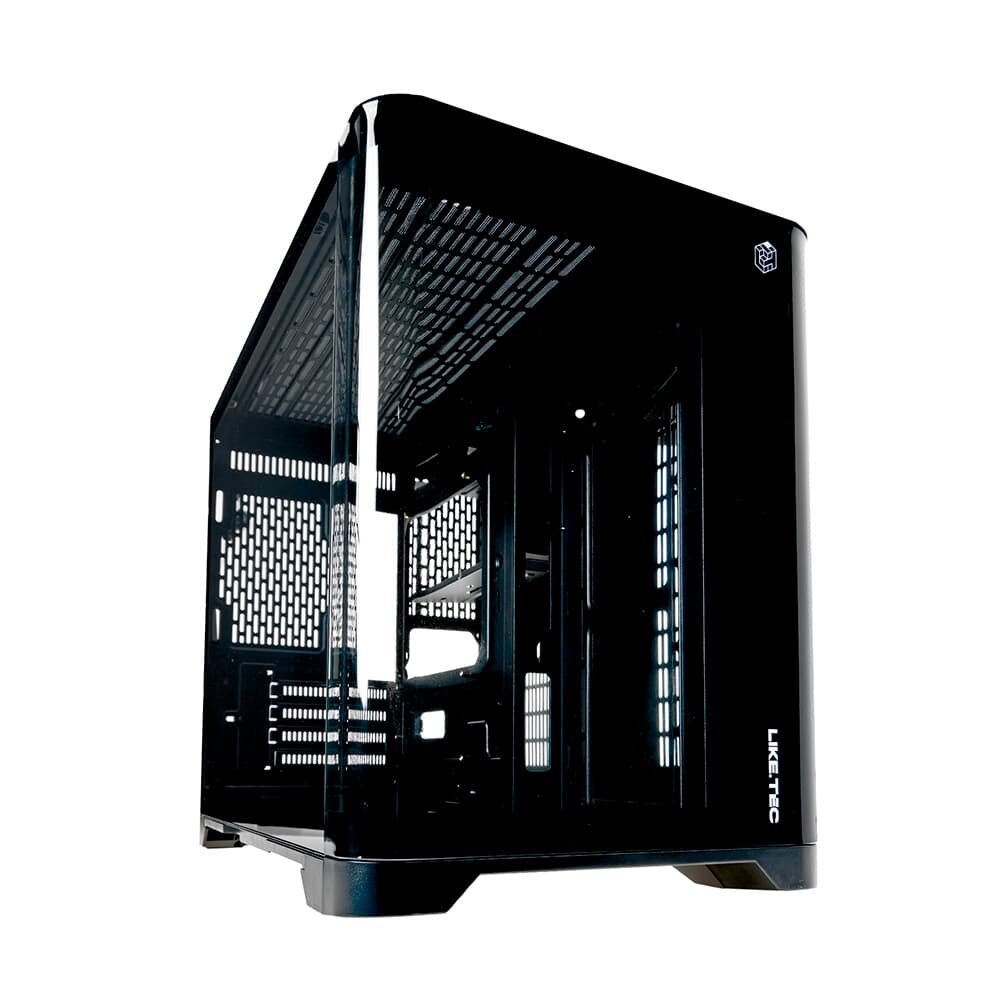 Gabinete Gamer Liketec Madness, Mini Tower, M-ATX, Lateral e Frontal em Vidro Temperado, Sem FANs, Preto - LC-CB3X2-MADNESS-2072