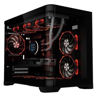 Gabinete Gamer Liketec Madness, Mini Tower, M-ATX, Lateral e Frontal em Vidro Temperado, Preto - LC-CB3X2-MADNESS-2072