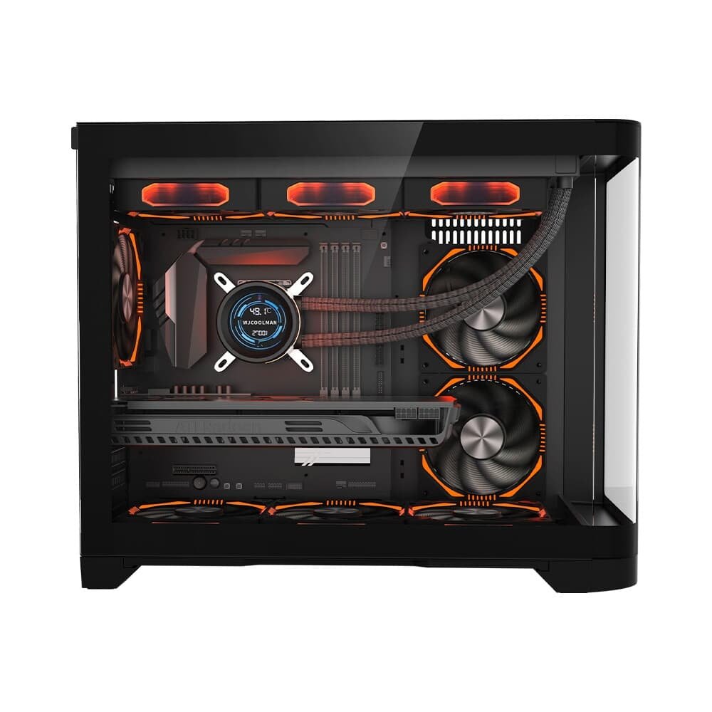 Gabinete Gamer Liketec Madness, Mini Tower, M-ATX, Lateral e Frontal em Vidro Temperado, Sem FANs, Preto - LC-CB3X2-MADNESS-2072