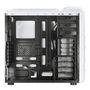 Gabinete Gamer PCYES mid-tower Rhino Branco com  3 fans LED Azul Lateral em acrílico – RHINOBCOAZ3FCA