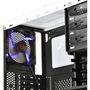 Gabinete Gamer PCYES mid-tower Rhino Branco com  3 fans LED Azul Lateral em acrílico – RHINOBCOAZ3FCA