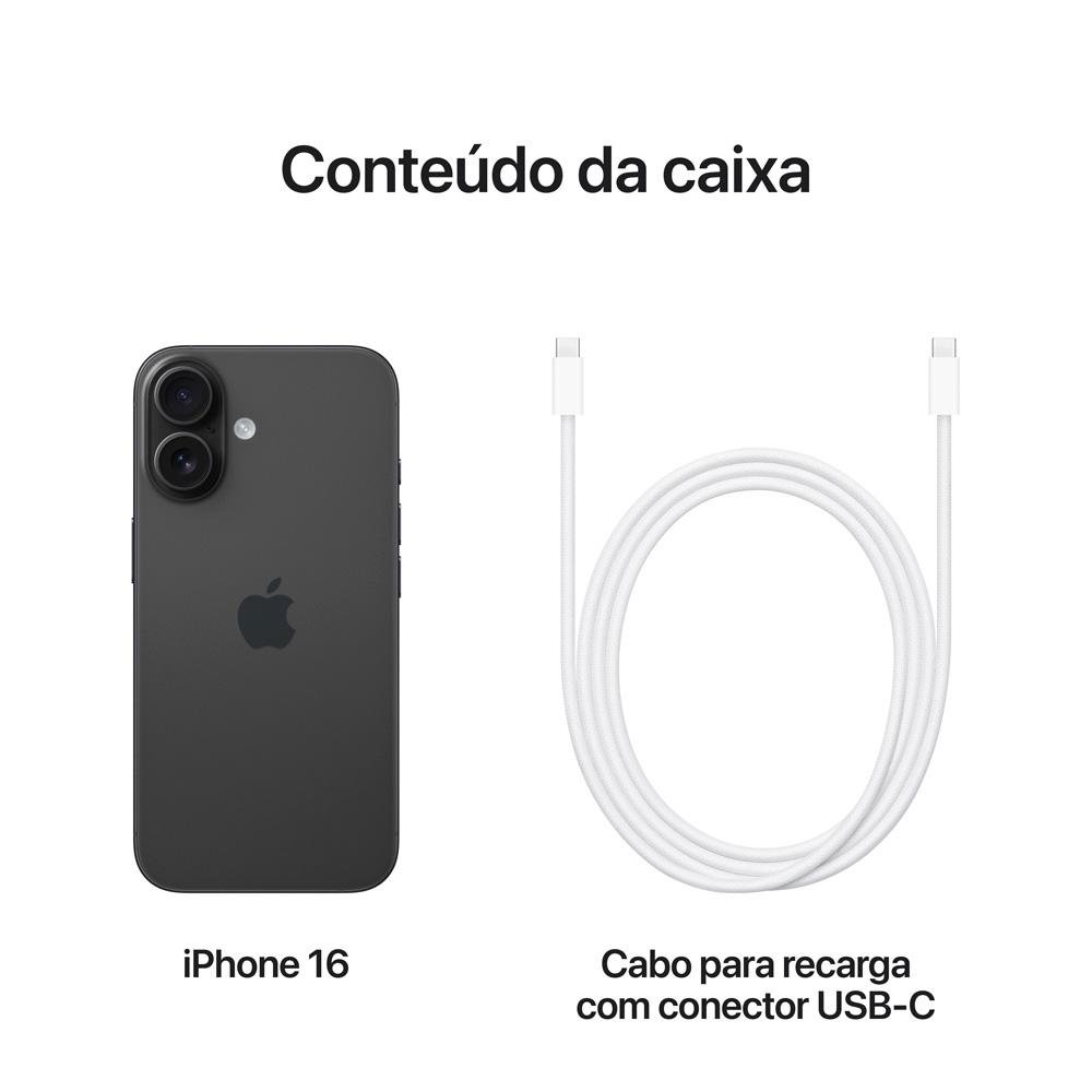 iPhone 16 256GB Preto: O Novo iPhone | KaBuM!