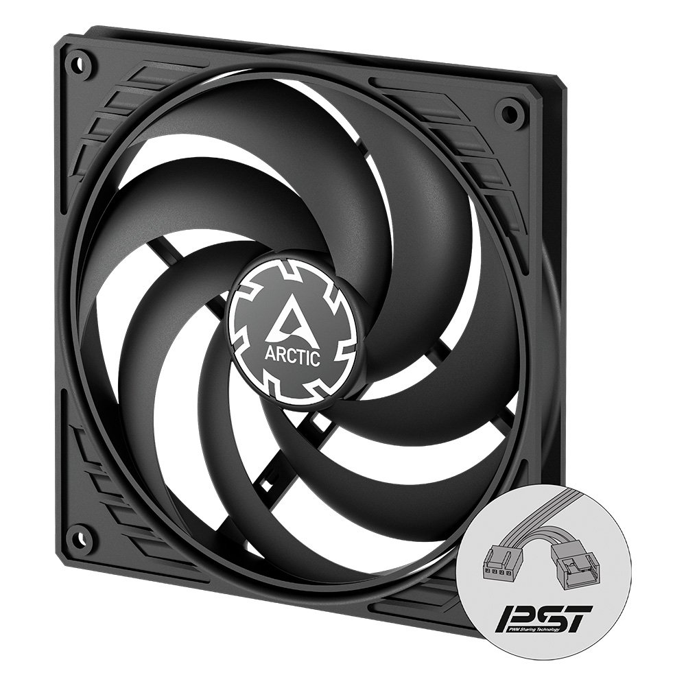 Ventoinha Arctic P14 SLIM PWM PST, 140mm, Preto - ACFAN00268A