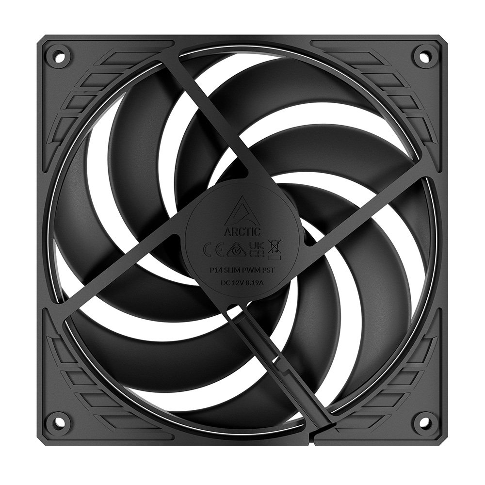 Ventoinha Arctic P14 SLIM PWM PST, 140mm, Preto - ACFAN00268A