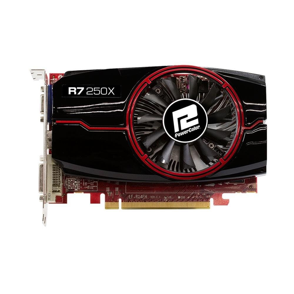 Placa de Video VGA Power Color AMD Radeon R7 250X 2GB GDDR5 128 Bits PCI 3.0 - AXR7 2GBD5-HE Placa de Video VGA Power Color AMD Radeon R7 250X 2GB GDDR5 128 Bits PCI 3.0 - AXR7 2GBD5-HE