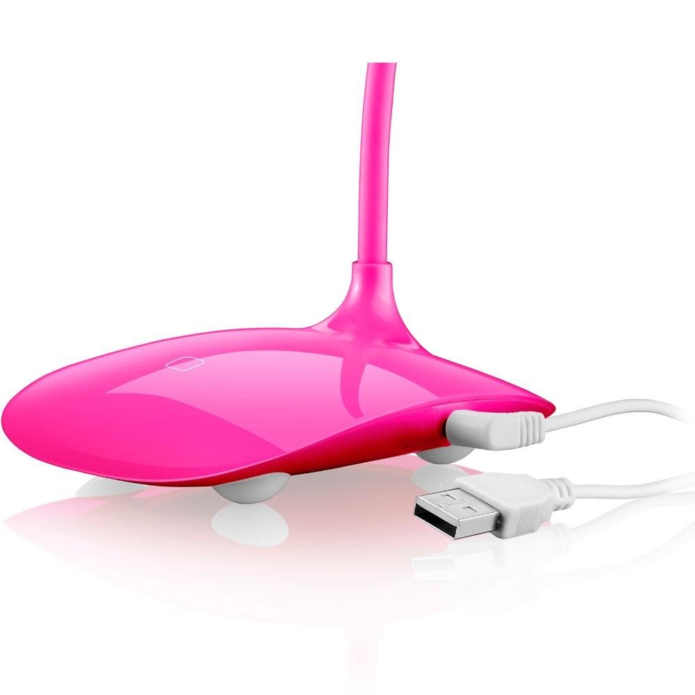 Luminária LED Multi USB Rosa AC273 Luminária LED Multi USB Rosa AC273