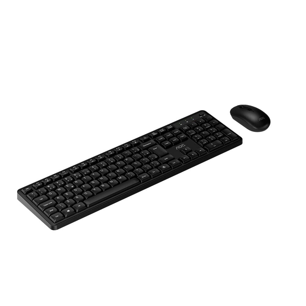 Kit Teclado e Mouse AOC KM460, USB, 1200 DPI, 104 Teclas, Resistente a Derramamento, Preto - KM460 BK