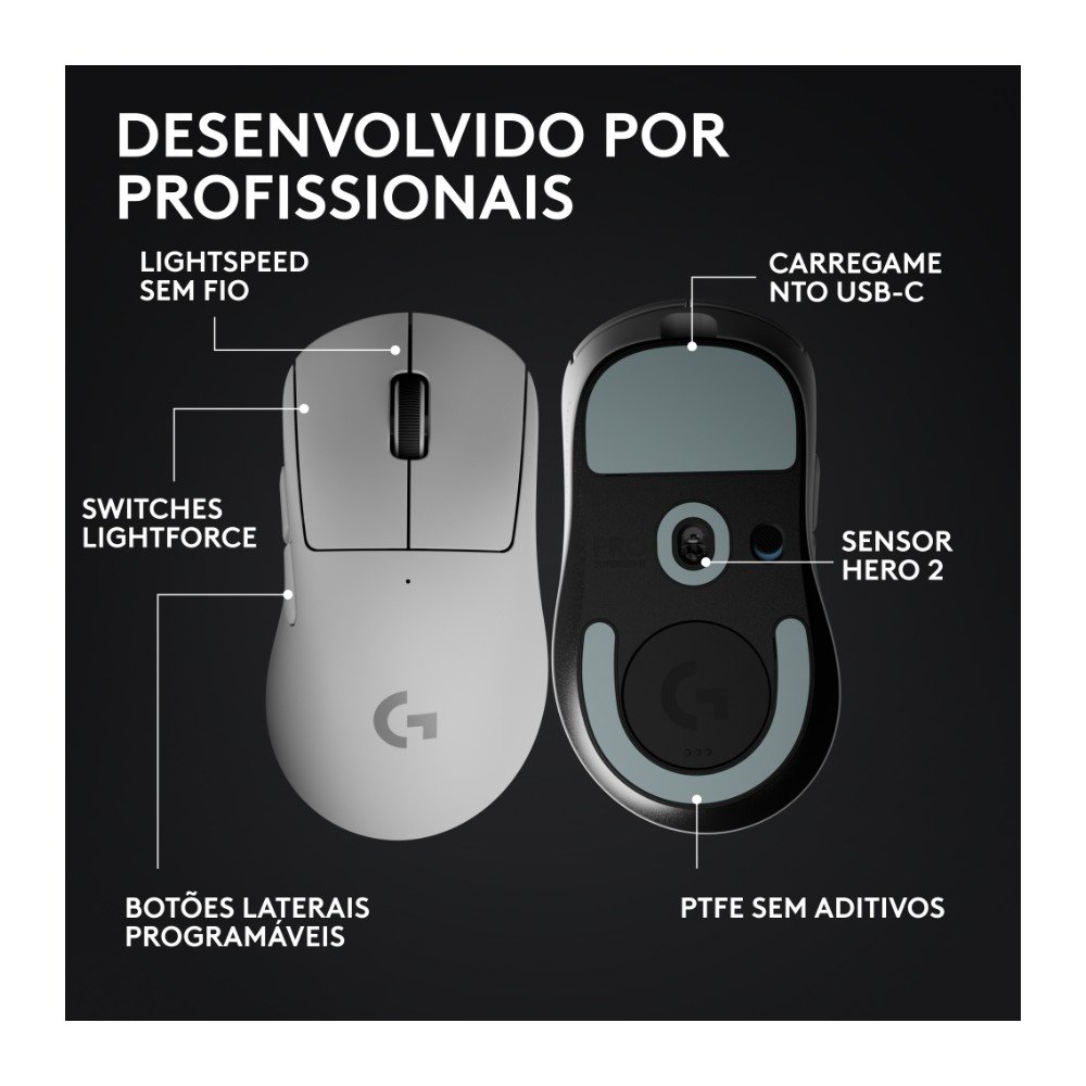 Mouse Logitech G Pro X Superlight 2 DEX | KaBuM!