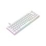 Teclado Mecânico Gamer Hyrax Thunder Pro, Switch Huano Vermelho, RGB, Layout 65%, USB-C, ABNT2, Branco - HCK65W-RED-RGB
