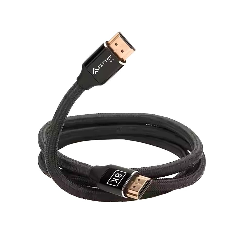 Cabo HDMI 2.1 Fitter, UHDTV 8K, 2 Metros, 48Gbps, 3D, Ready, 144Hz, 4k, Função CEC-ARC, Preto - FHB2 Cabo HDMI 2.1 Fitter, UHDTV 8K, 2 Metros, 48Gbps, 3D, Ready, 144Hz, 4k, Função CEC-ARC, Preto - FHB2