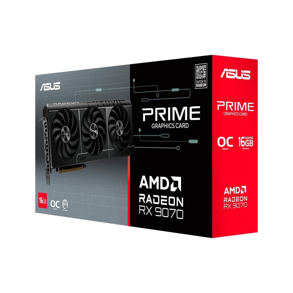 Placa de Vídeo ASUS PRIME-RX9070-O16G | KaBuM!