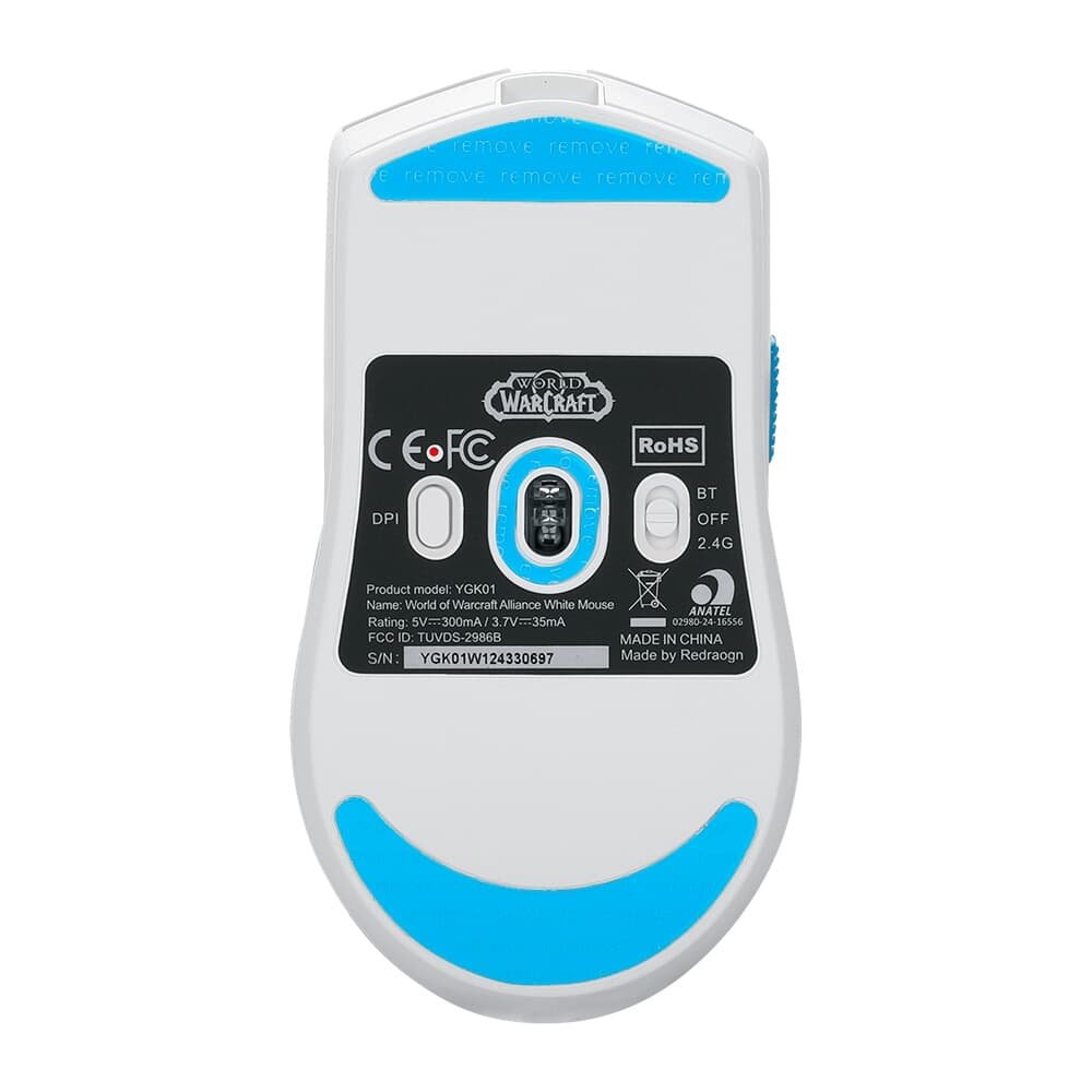 Mouse Gamer Sem Fio Redragon King Pro Aliança Do World Of Warcraft, até 26000DPI, Bluetooth e USB Tipo-C, Branco - 6975763145166 Mouse Gamer Sem Fio Redragon King Pro Aliança Do World Of Warcraft, até 26000DPI, Bluetooth e USB Tipo-C, Branco - 6975763145166