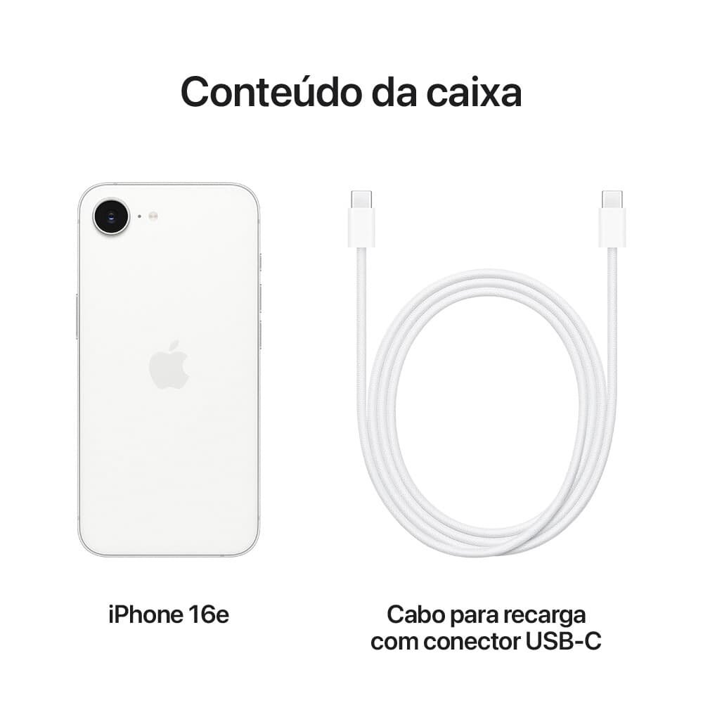 Apple iPhone 16e 512GB ホワイト iPhone 16 512GB Branco – Potência e Design Sofisticado