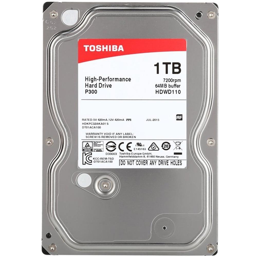 HD Toshiba P300, 1TB, 3.5´, SATA - HDWD110XZSTA HD Toshiba P300, 1TB, 3.5´, SATA - HDWD110XZSTA