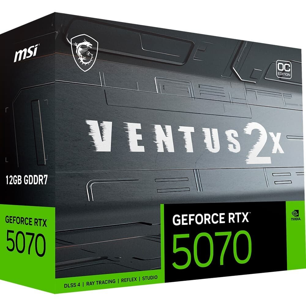 未開封　MSI GeForce RTX 5070 VENTUS 2X OC Placa de Vídeo MSI GeForce RTX 5070 12G | KaBuM!