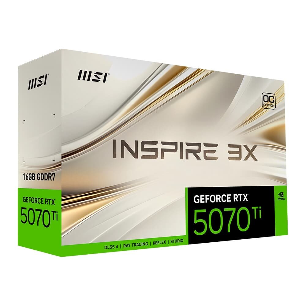 【新品】MSI GeForce RTX 5070 Ti INSPIRE 3X RTX 5070 Ti SFF 16GB INSPIRE OC PLUS | KaBuM!