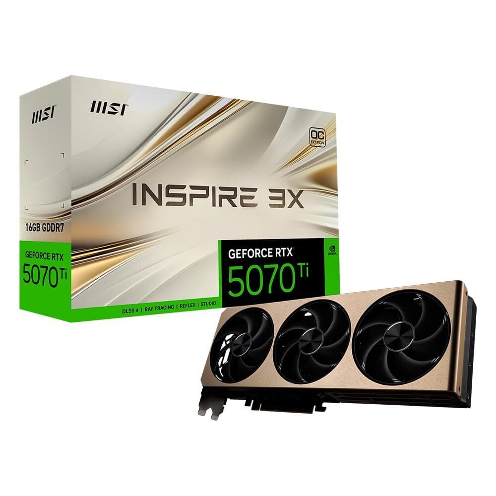 【新品】MSI GeForce RTX 5070 Ti INSPIRE 3X RTX 5070 Ti SFF 16GB INSPIRE OC PLUS | KaBuM!