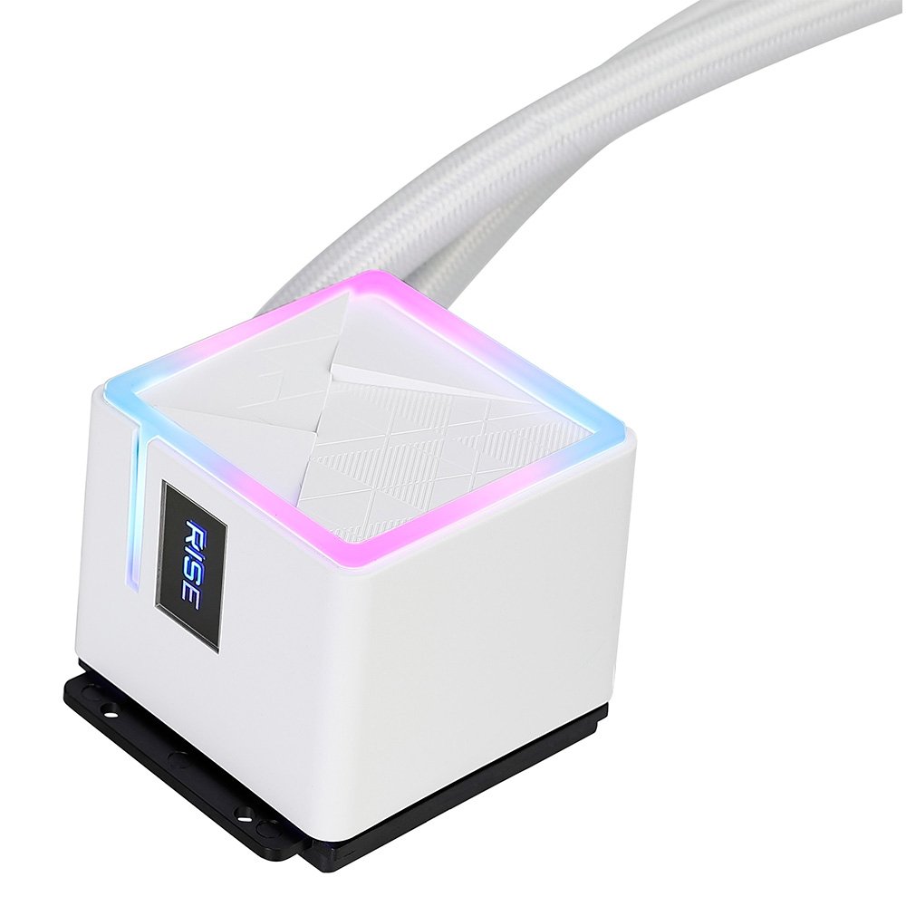 Water Cooler Gamer Rise Mode Frost, ARGB Rainbow, 120mm, AMD e Intel, Branco - RM-WCZ-01-RBW