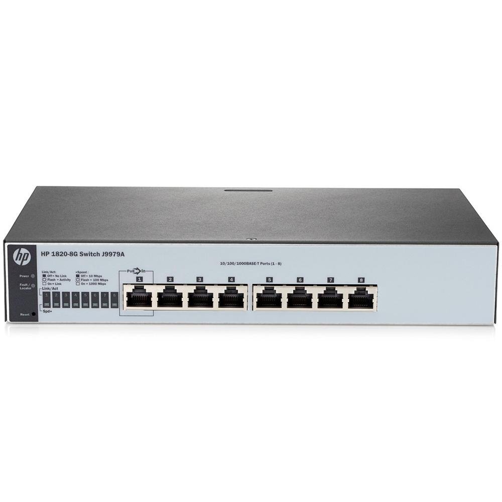 Switch HP 8 Portas 1820 - J9979A | KaBuM!