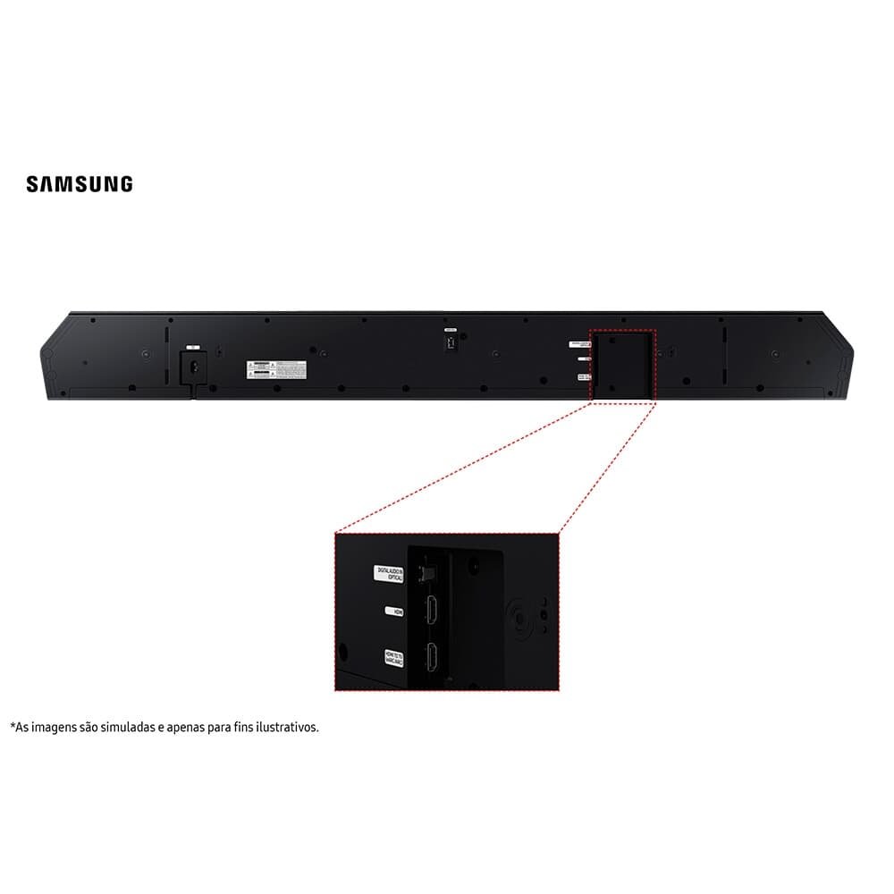 Soundbar Samsung HW-Q800D, Dolby Atmos, Wireless com 5.1.2 canais, Preto - HW-Q800D/ZD Soundbar Samsung HW-Q800D, Dolby Atmos, Wireless com 5.1.2 canais, Preto - HW-Q800D/ZD
