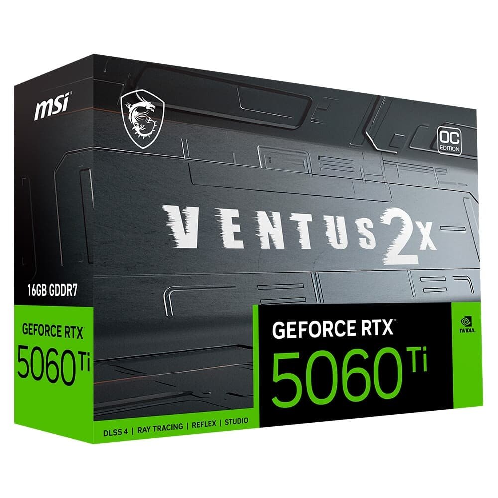 グラフィックボード・グラボ・ビデオカード MSI GeForce RTX 5060 Ti 16G VENTUS 2X OC Placa de Vídeo MSI RTX 5060 Ti Ventus | KaBuM!