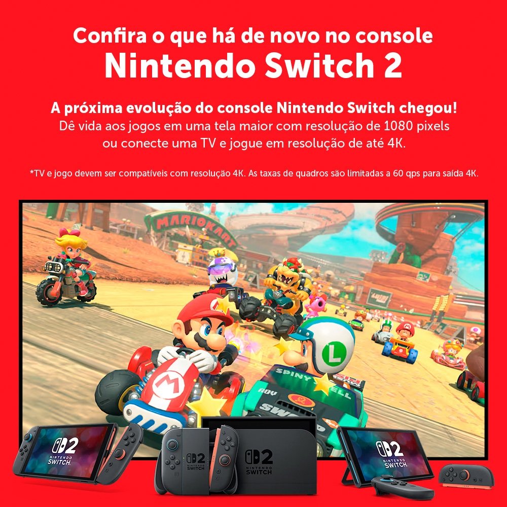 Nintendo Switch switch2 Nintendo Switch 2 System Nova Geração 256gb Hdr | Frete grátis