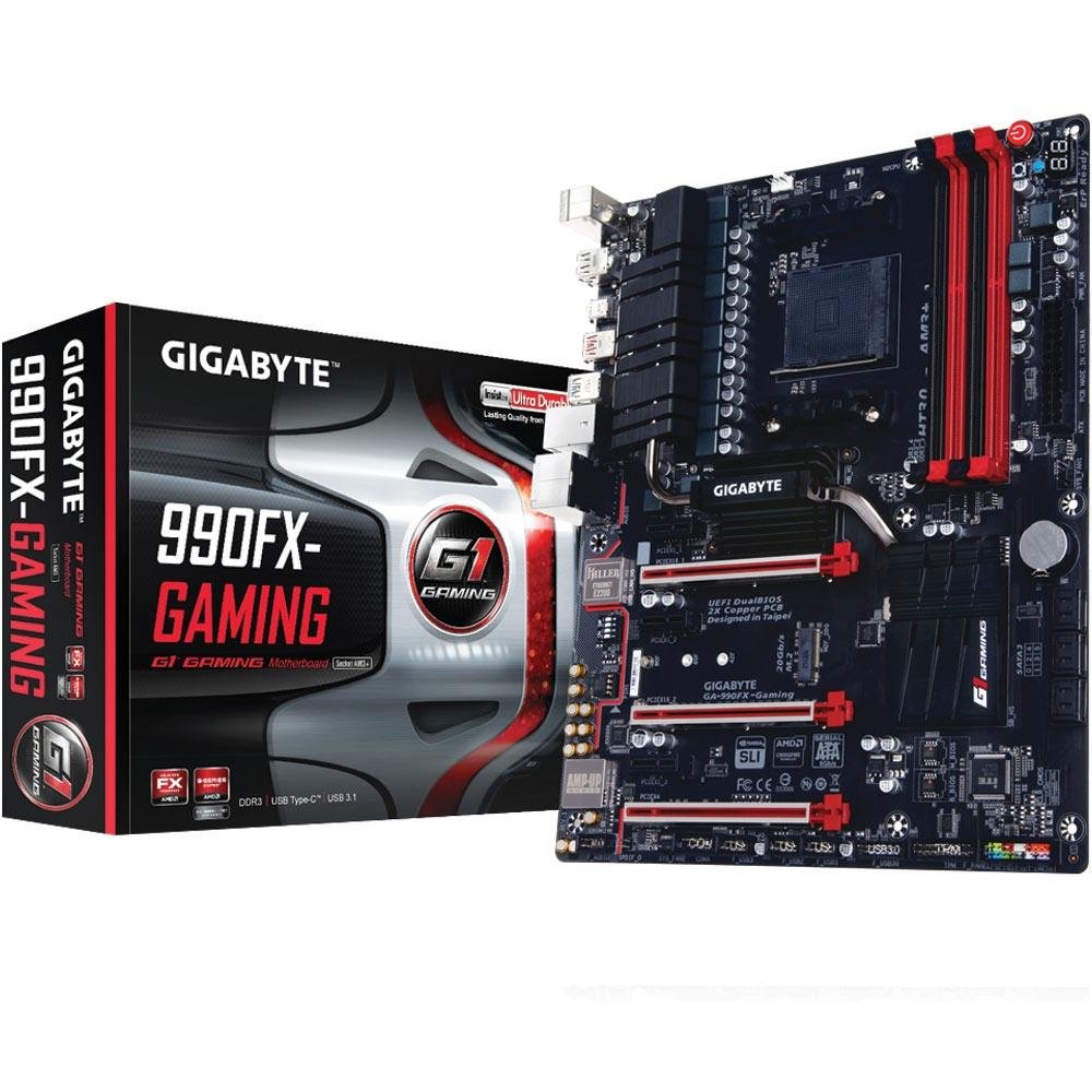 Placa-Mãe GIGABYTE p/ AMD AM3+ ATX GA-990FX-GAMING, 4xDDR3, SLI/CrossFire Placa-Mãe GIGABYTE p/ AMD AM3+ ATX GA-990FX-GAMING, 4xDDR3, SLI/CrossFire