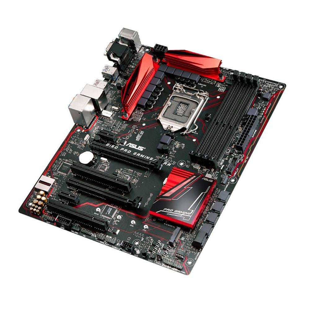 Placa-Mãe ASUS p/ Intel LGA 1151 ATX B150, PRO GAMING/AURA, 4x DDR4, PCI-E 3.0, LED RGB, Rede Intel, USB 3.1 Tipo A e C, CrossfireX, VR