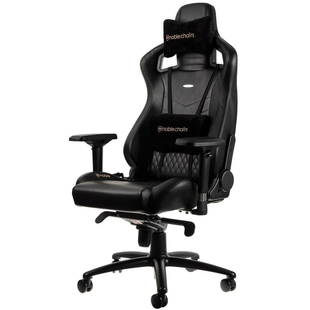 Cadeira Gamer Noblechairs EPIC Leather, Black - NBL-RL-BLA-001