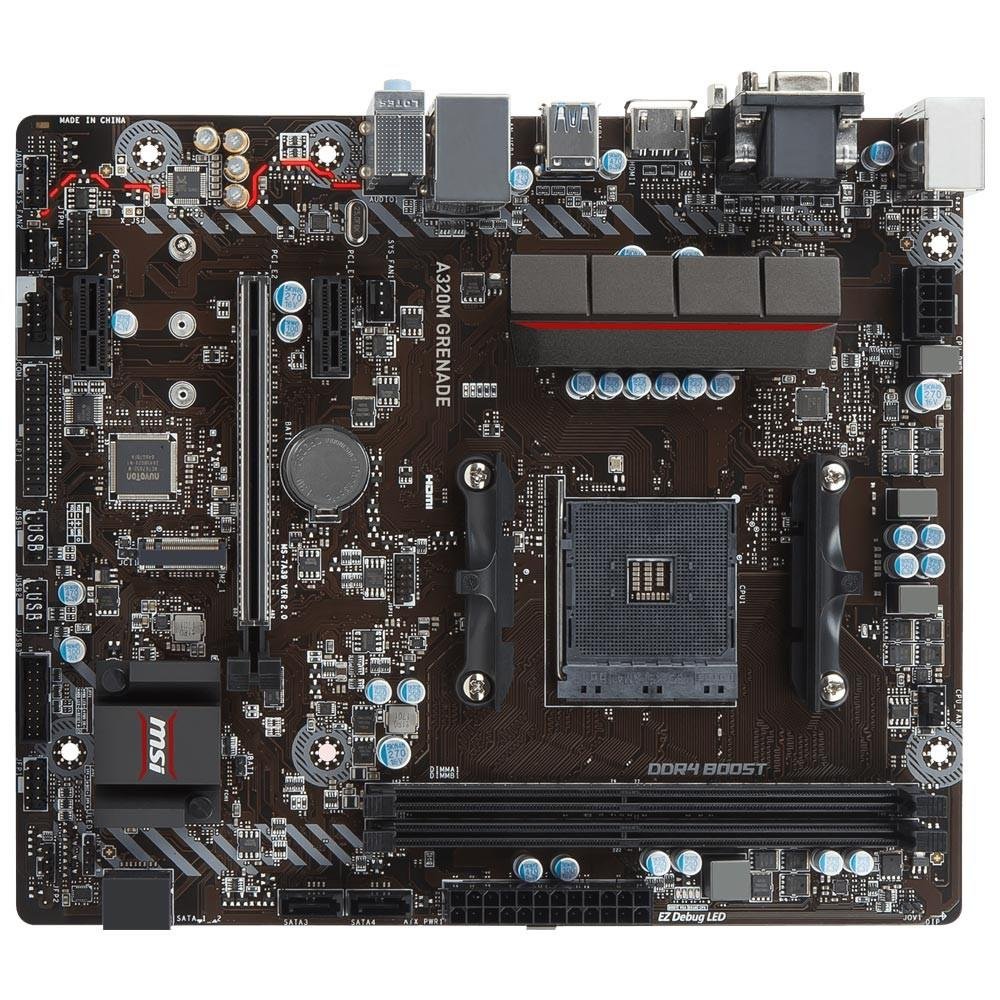 Placa-Mãe MSI A320M Grenade, AMD AM4, mATX, DDR4