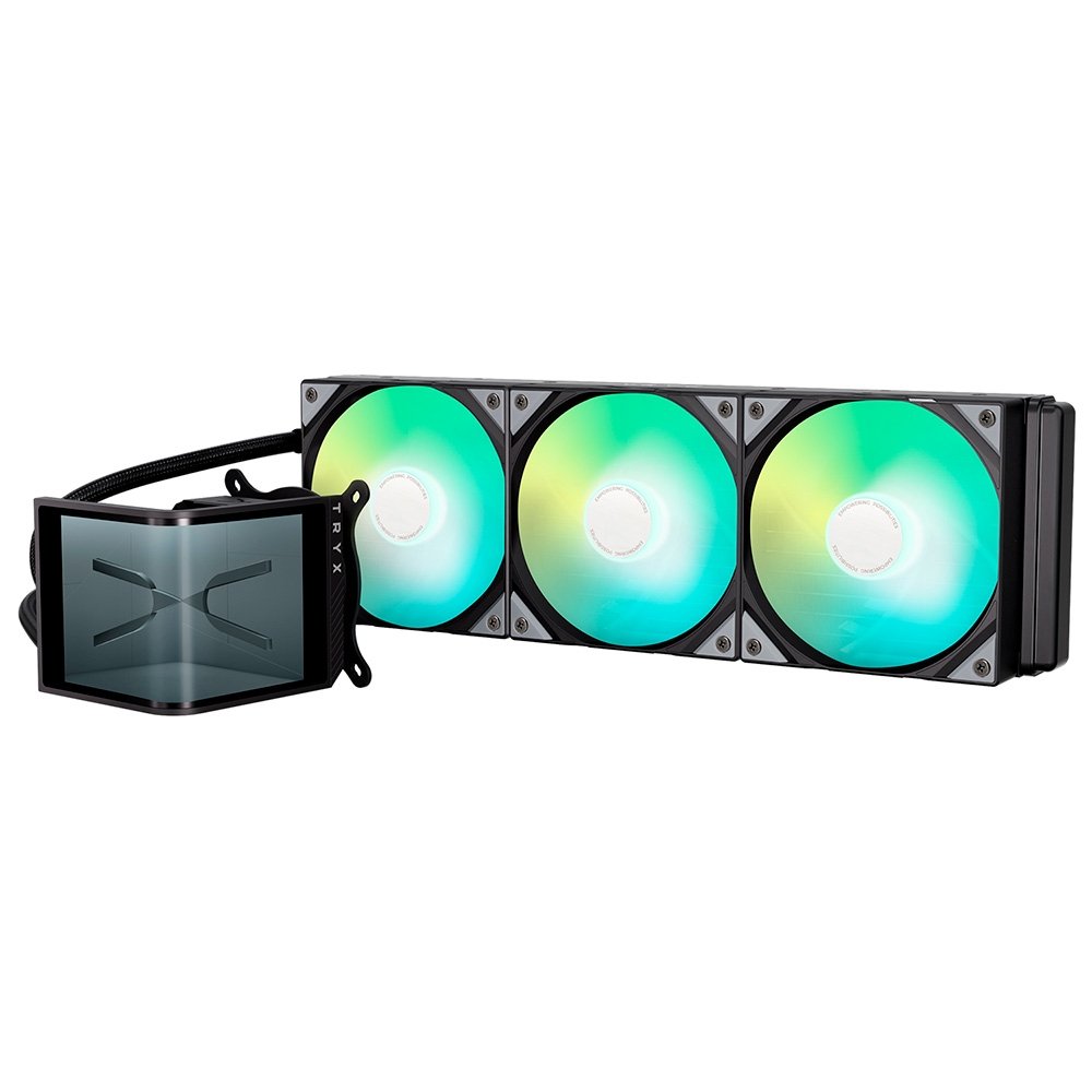 Water Cooler Tryx PANORAMA 360mm, com tela AMOLED, AMD e Intel, Preto - L-P360L-AM3M-G0K