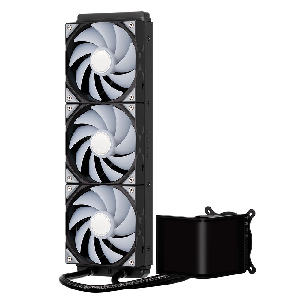 Water Cooler Tryx PANORAMA 360mm, com tela AMOLED, AMD e Intel, Preto - L-P360L-AM3M-G0K