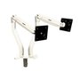 Suporte de Mesa Articulado para 2 Monitores de 15" a 34" Dual Iron Lift Rise Mode, Ajuste de altura, Pistão a Gás, Branco - RM-IL-02-W