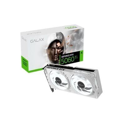 Placa de Vídeo GALAX RTX5060 TI 1-Click OC White NVIDIA Geforce, 8GB, GDDR7, 2587 MHz, DLSS 4 - 56ISN8MDCQWH