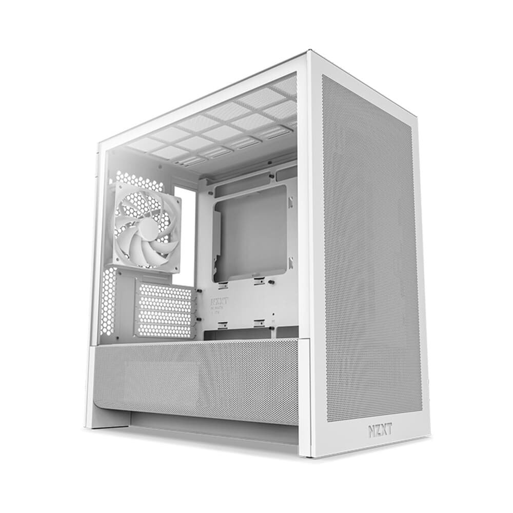Gabinete Gamer NZXT H3 Flow, Mid Tower, micro-ATX, Lateral em Vidro, Branco CC-H31FW-01