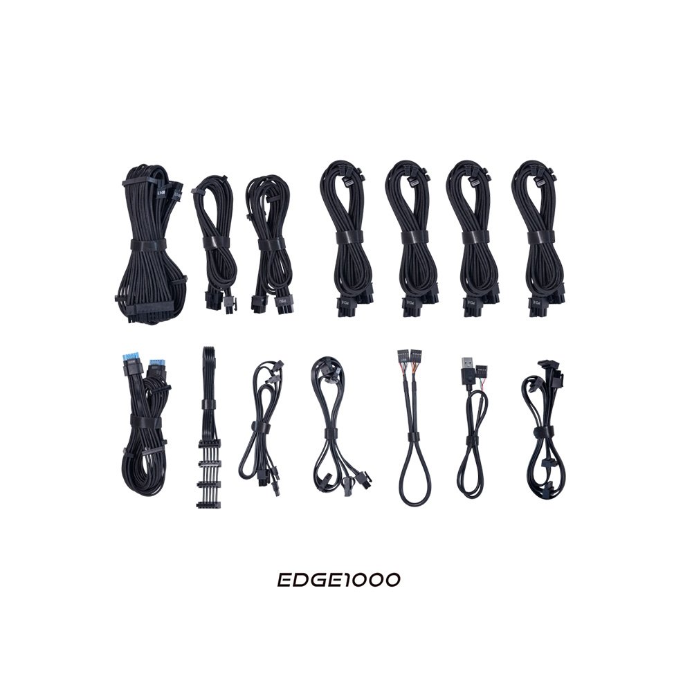 Fonte Gamer Lian Li Edge 1000W, 80 Plus, Platinum, Preto - EG1000 BLACK EU