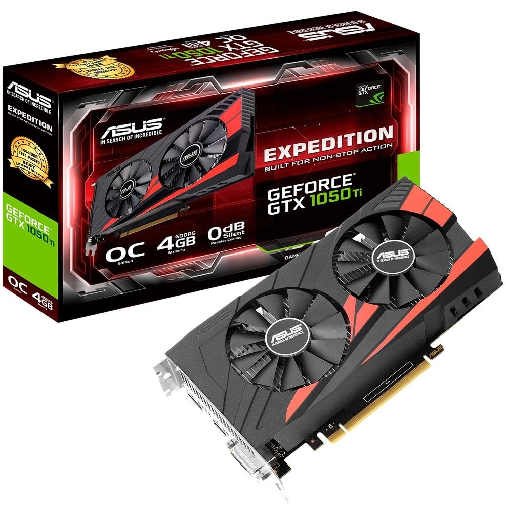 ASUS NVIDIA GeForce GTX1050TI搭載ビデオカード Placa de Vídeo VGA Asus NVIDIA GeForce GTX 1050 Ti | KaBuM!
