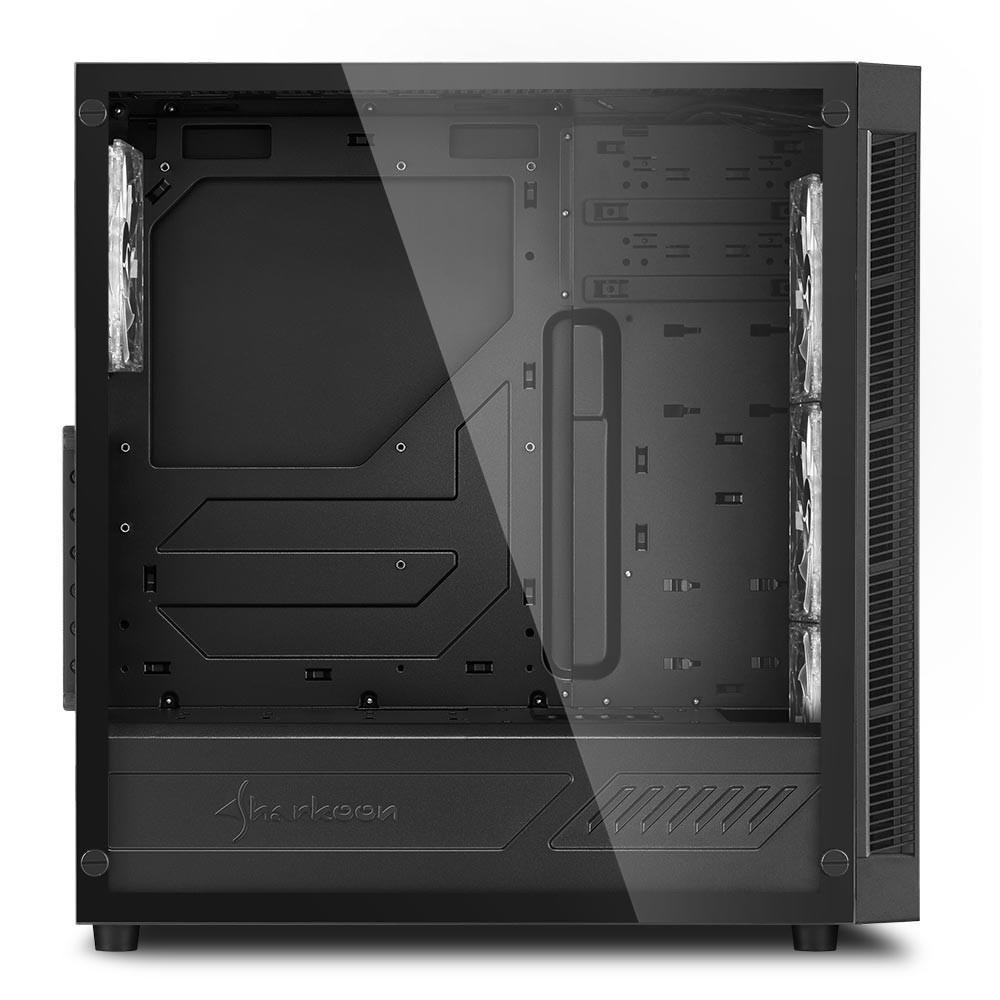 Gabinete Sharkoon TG5, ATX, LED Vermelho, Lateral e Frontal em Vidro Temperado,4x Cooler Fan, Preto - TG5 Gabinete Sharkoon TG5, ATX, LED Vermelho, Lateral e Frontal em Vidro Temperado,4x Cooler Fan, Preto - TG5